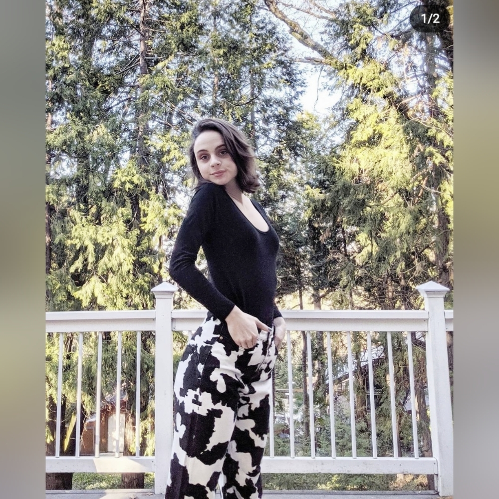 Cow pants! Cider size xs